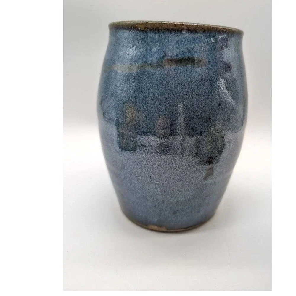 Handmade Studio Art Pottery Stoneware Vase 6